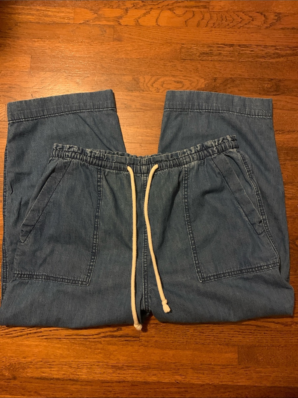 Old Navy Jeans Elastic Waist Straight Legs Ankle Length Size Large